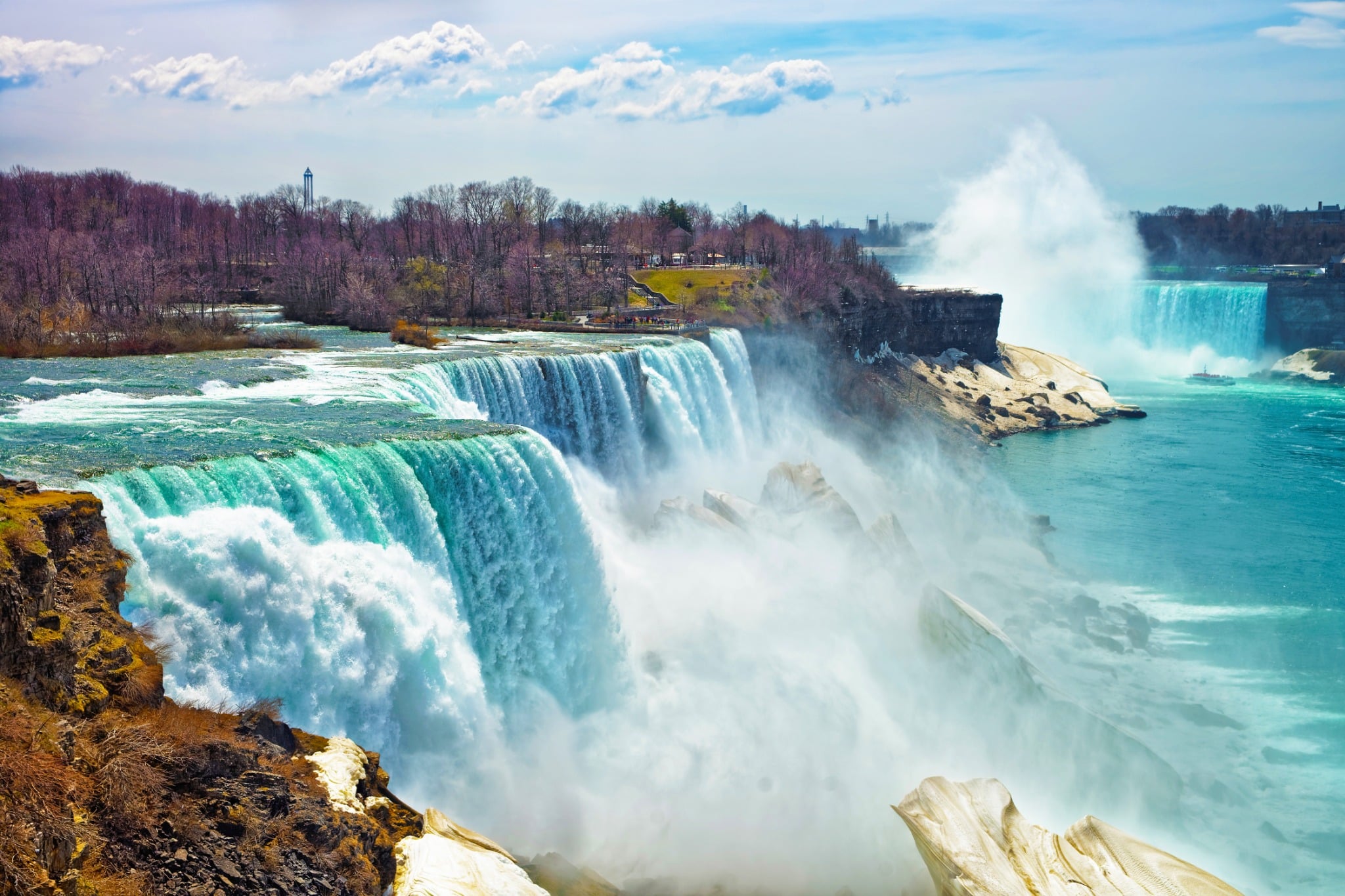 Horseshoe Falls en American Falls bij Niagara Falls, New York, USA