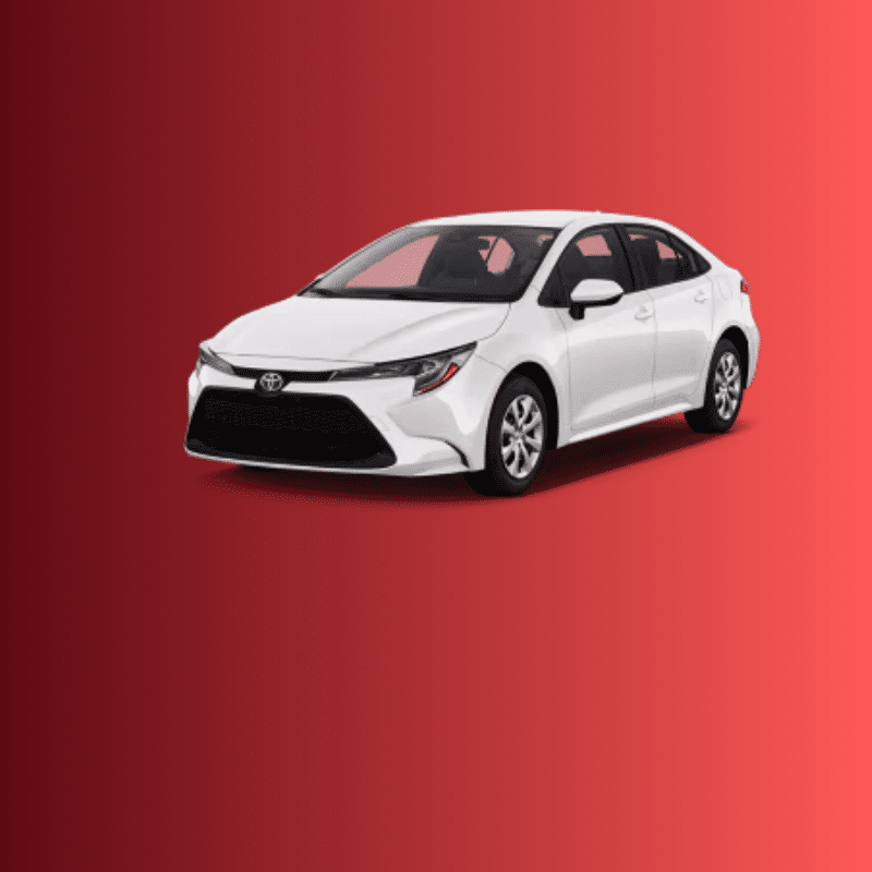 Witte midsize car op neutrale achtergrond