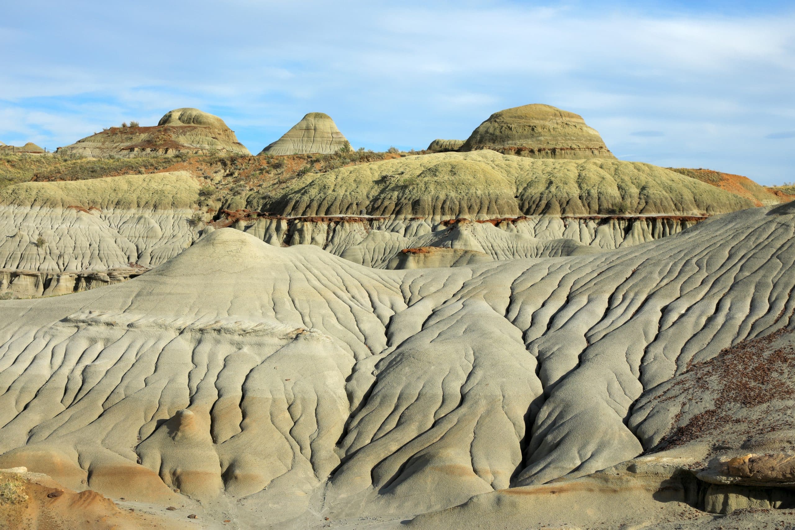 Badlands landschap in Dinosaur Provincial Park in Alberta