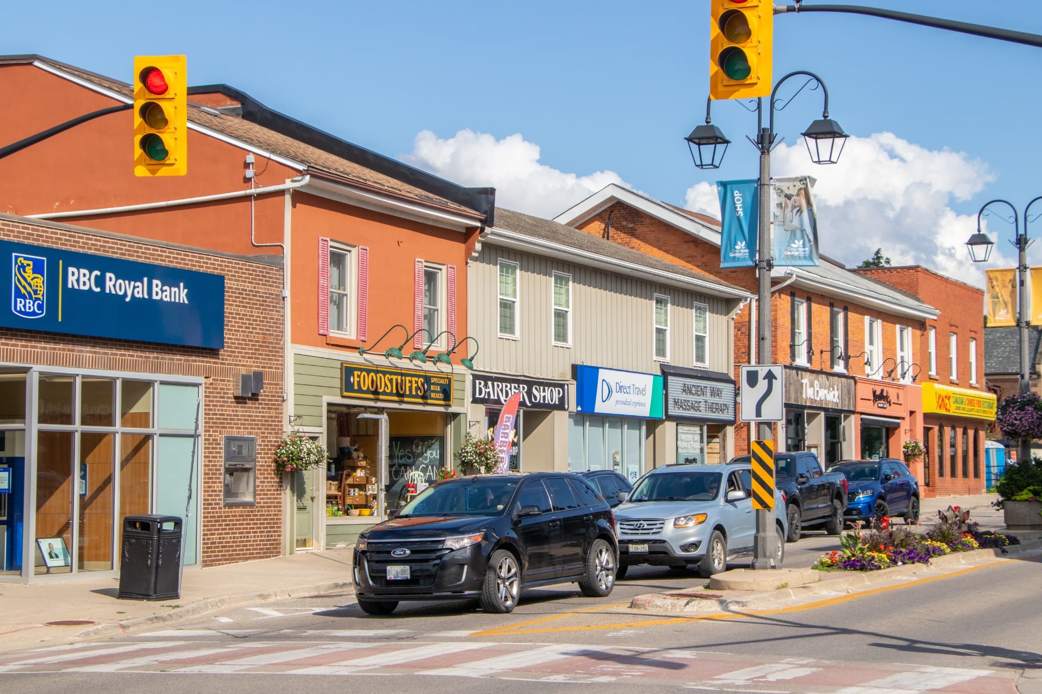 Oost Canada ON Georgetown hoofdstraat met winkels